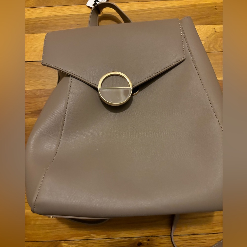 NWT Faux Leather Book Bag